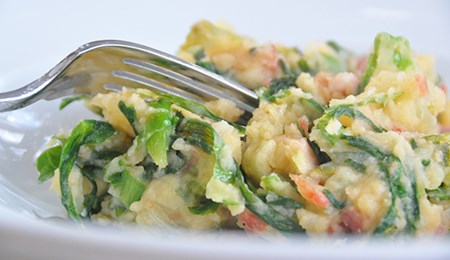 Andijviestamppot met ham en kaas